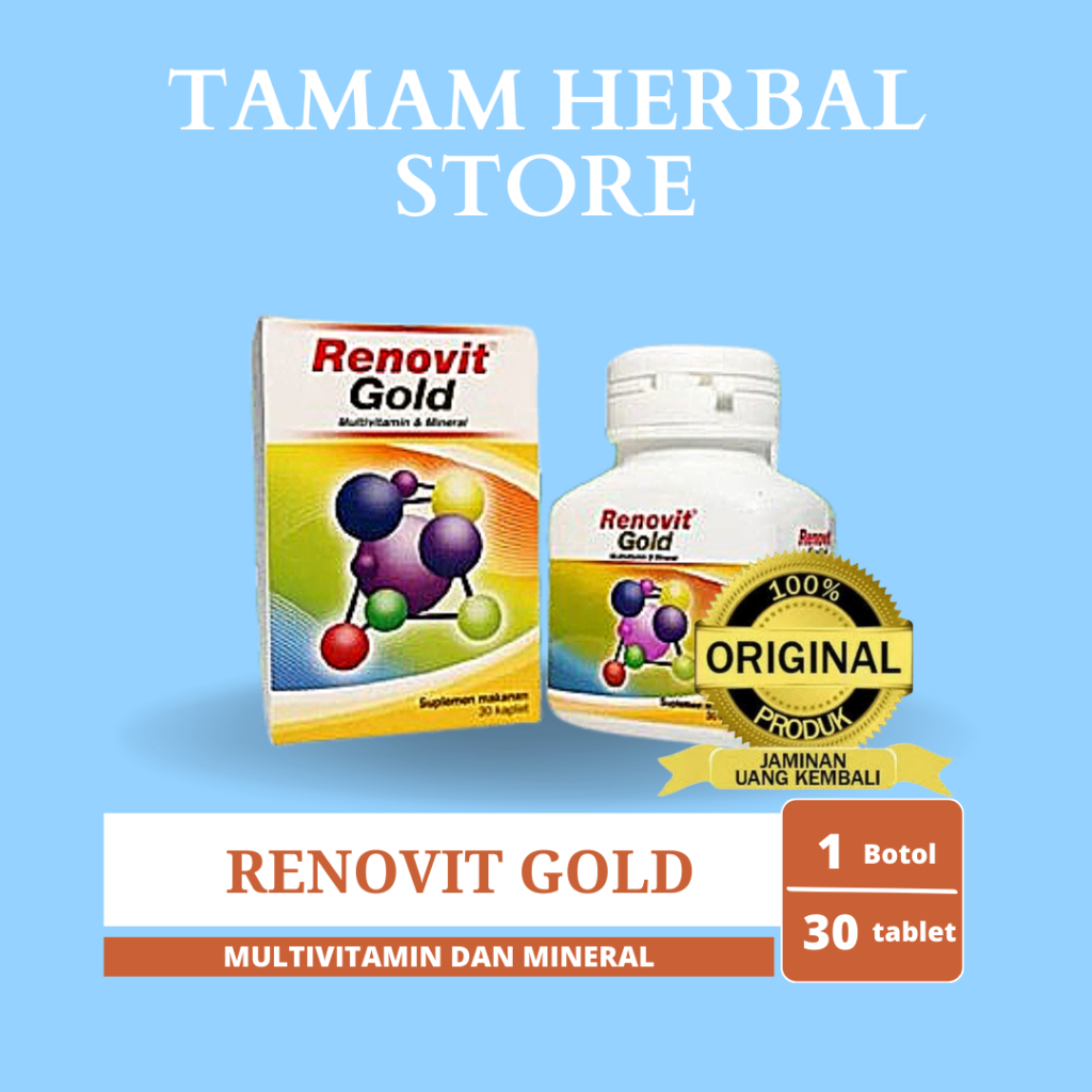 Jual Konimex Renovit Gold Kaplet Vitamin Dan Mineral Terlengkap