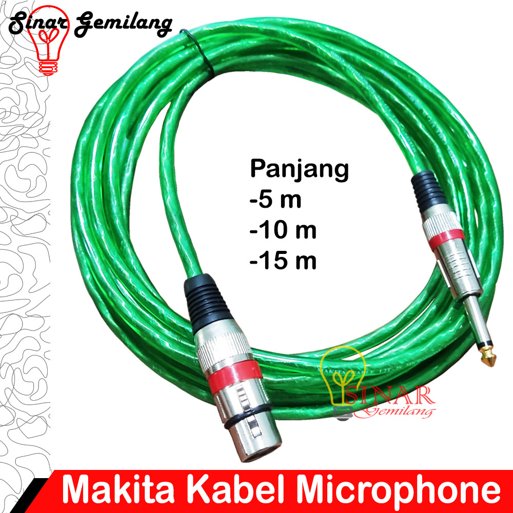 Jual Kabel Mic MAKITA Cable Mikropon Audio Profesional Microphone