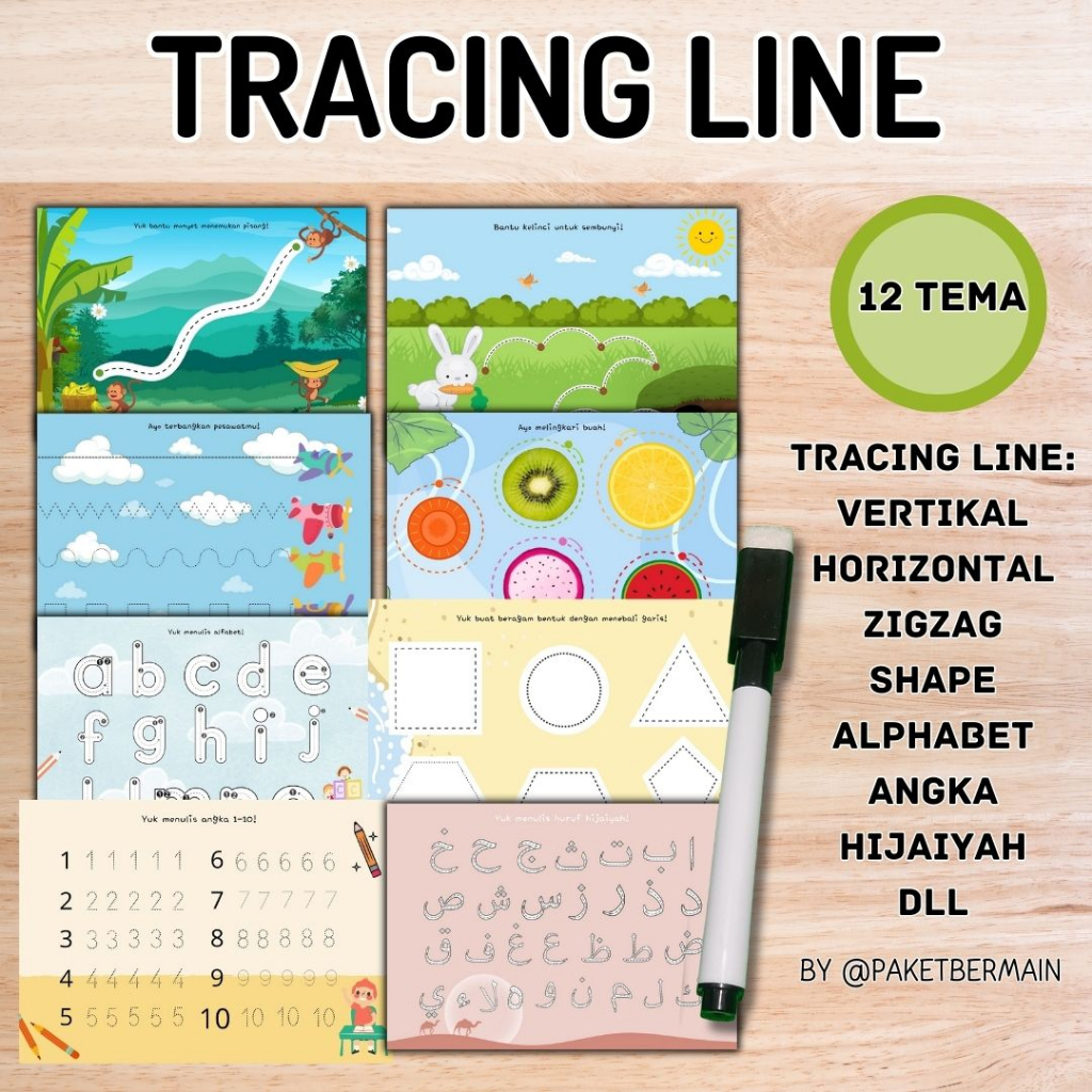 Jual Busy Page Tracing Line Belajar Menebali Garis Garis Vertical