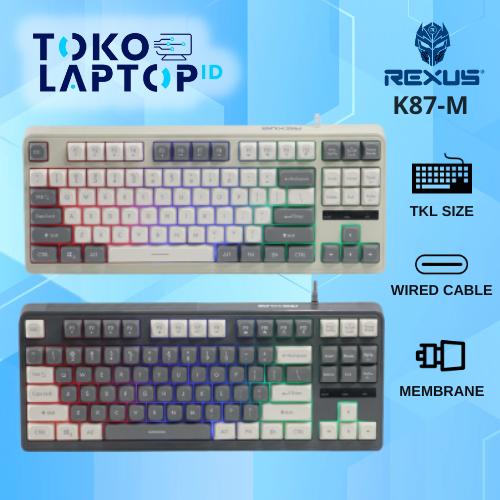 Jual Rexus K M K M Tkl Wired Membrane Gaming Keyboard Two Tone