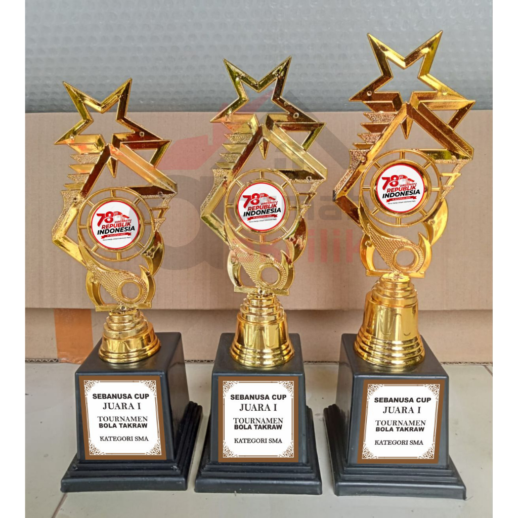 Jual Piala Plastik Tropy 1 Set Juara 1 2 3 Plus Tatakan Shopee