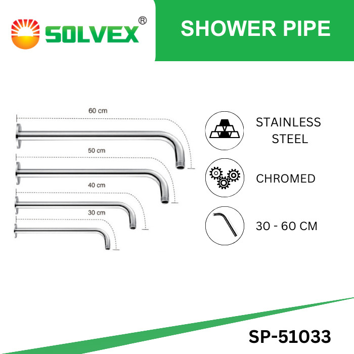 Jual Solvex Shower Pipe Tiang Wall Shower Pipa Dinding Tembok