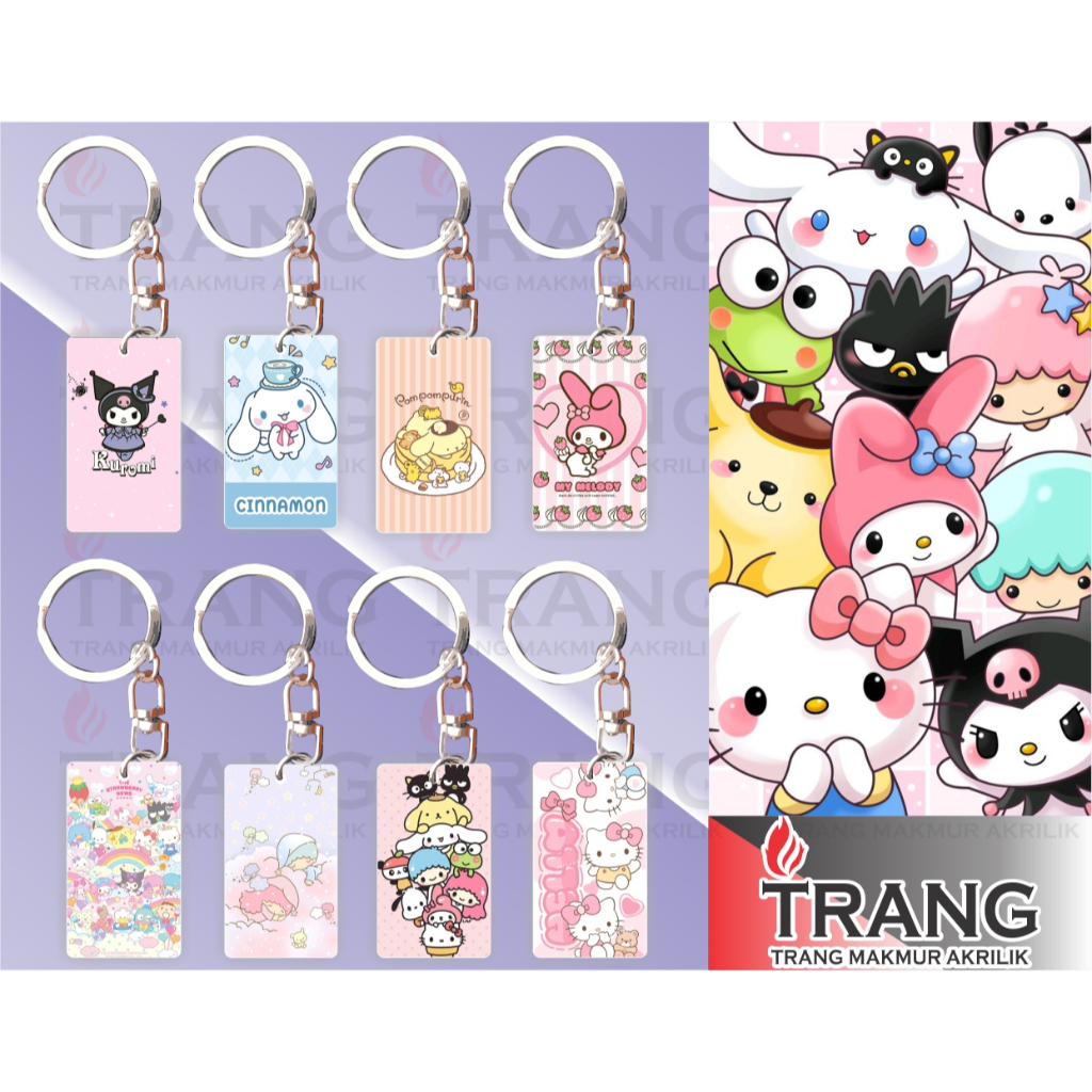 Jual Gantungan Kunci Akrilik Sanrio Keychain Acrylic Sanrio Shopee