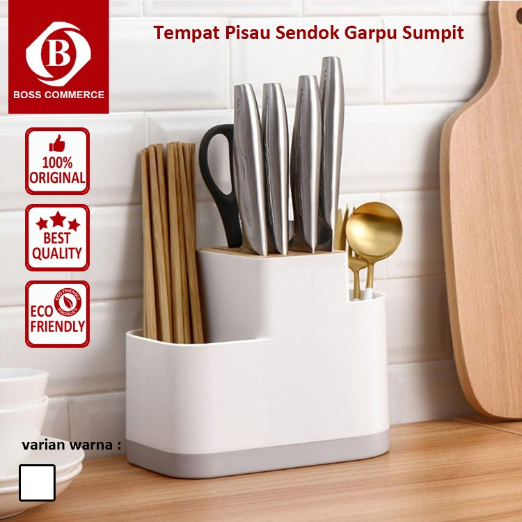 Jual Tempat Pisau Sendok Garpu Sumpit Rak Dapur Kayu Estetik Aesthetic