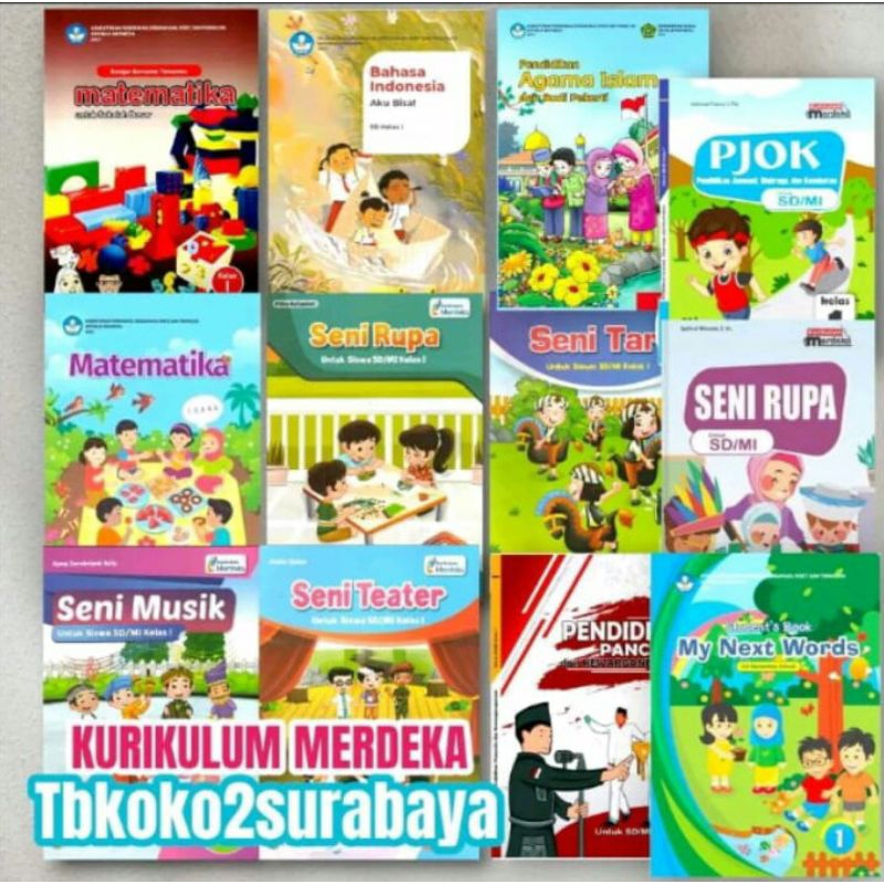 Jual BUKU PAKET SD KELAS 1 KURIKULUM MERDEKA SEKOLAH PENGGERAK Shopee