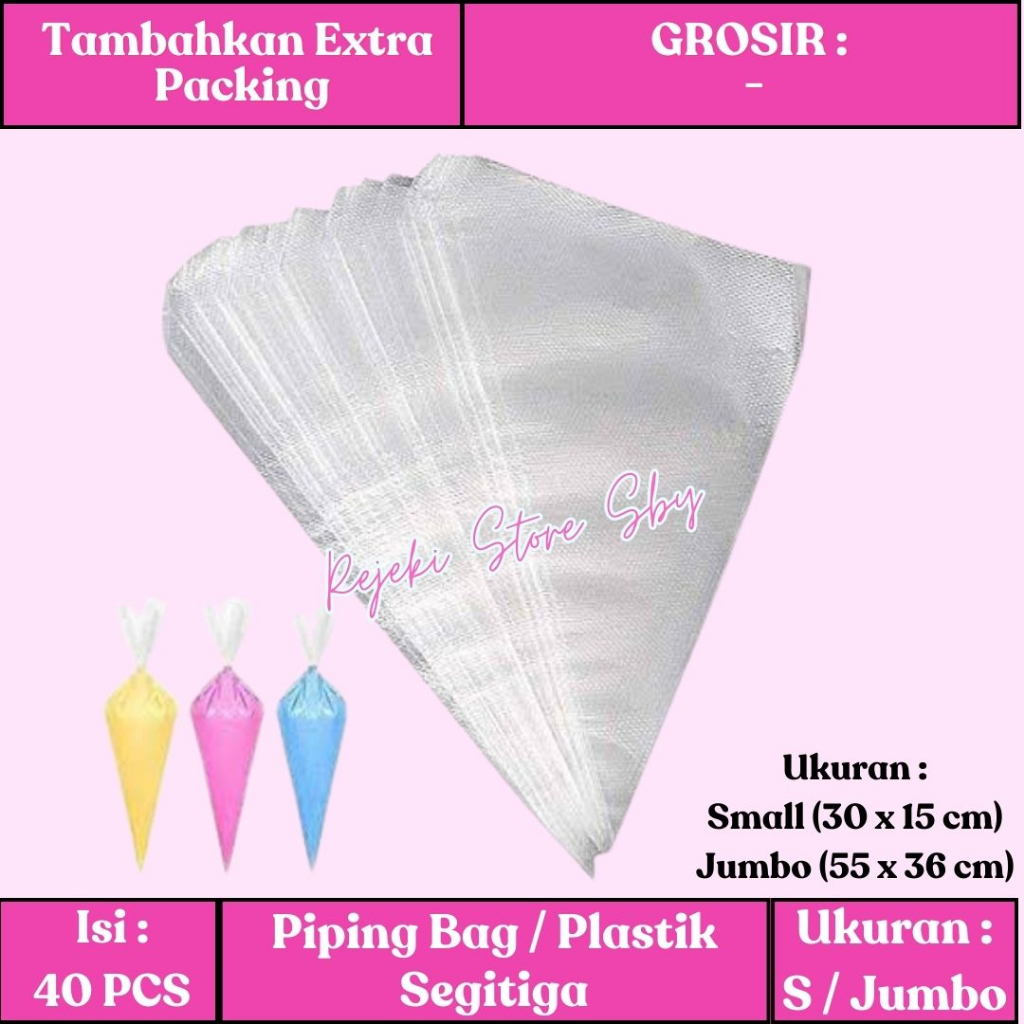 Jual Piping Bag Plastik Segitiga Ukuran Kecil Jumbo Shopee Indonesia