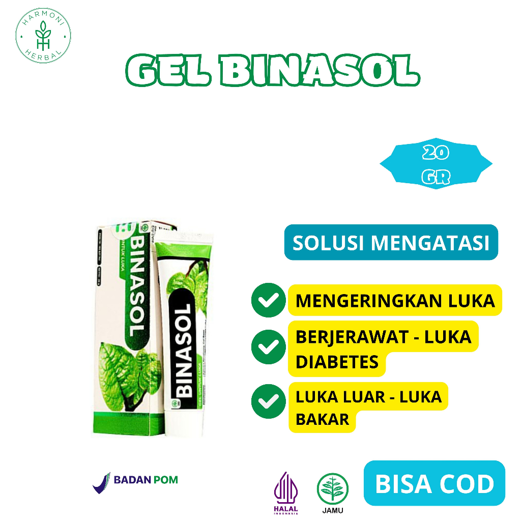 Jual Binasol Gel Obat Luka Diabetes Obat Luka Bernanah Berjerawat