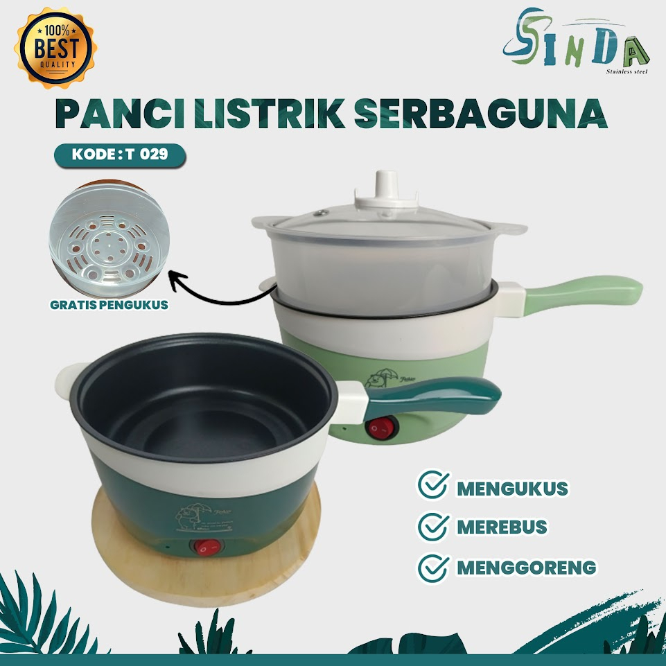 Jual Panci Listrik Kukus Sinda Elektrik Bahan Teflon Free Kukusan