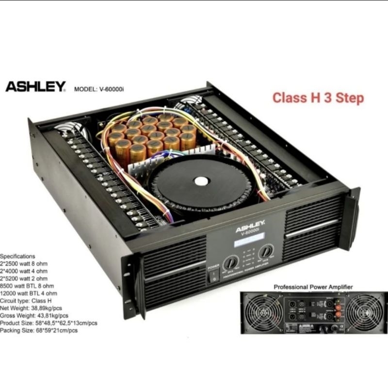 Jual Power Ashley V 60000 I Original Amplifier ASHLEY V60000i Class H 3