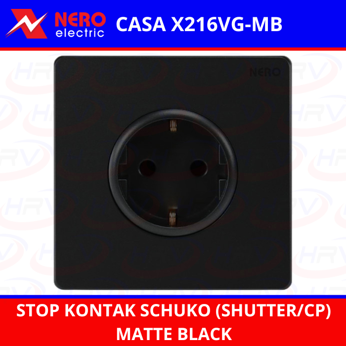 Jual Nero Casa X Vg Black Stop Kontak Schuko Cp Shopee Indonesia