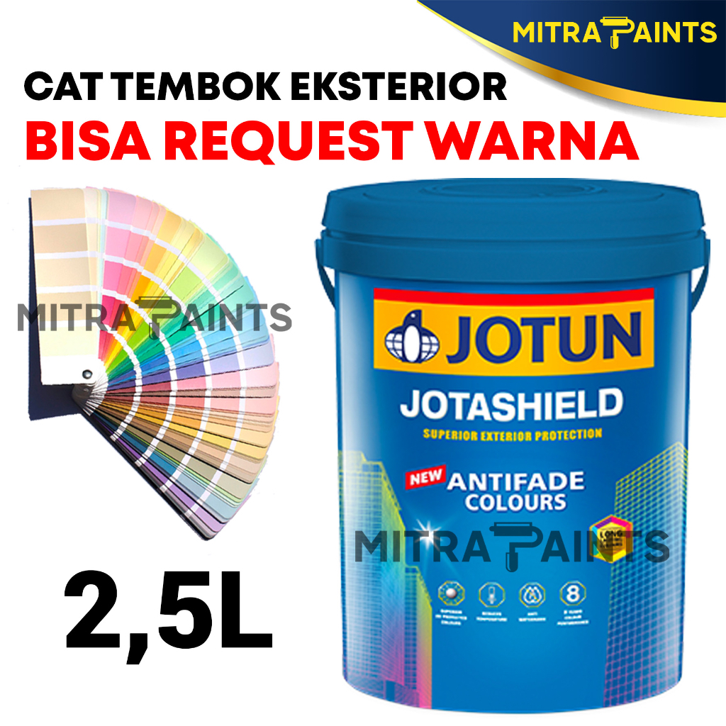 Jual CAT TEMBOK EKSTERIOR JOTUN JOTASHIELD ANTIFADE COLOURS LITER BISA CUSTOM WARNA