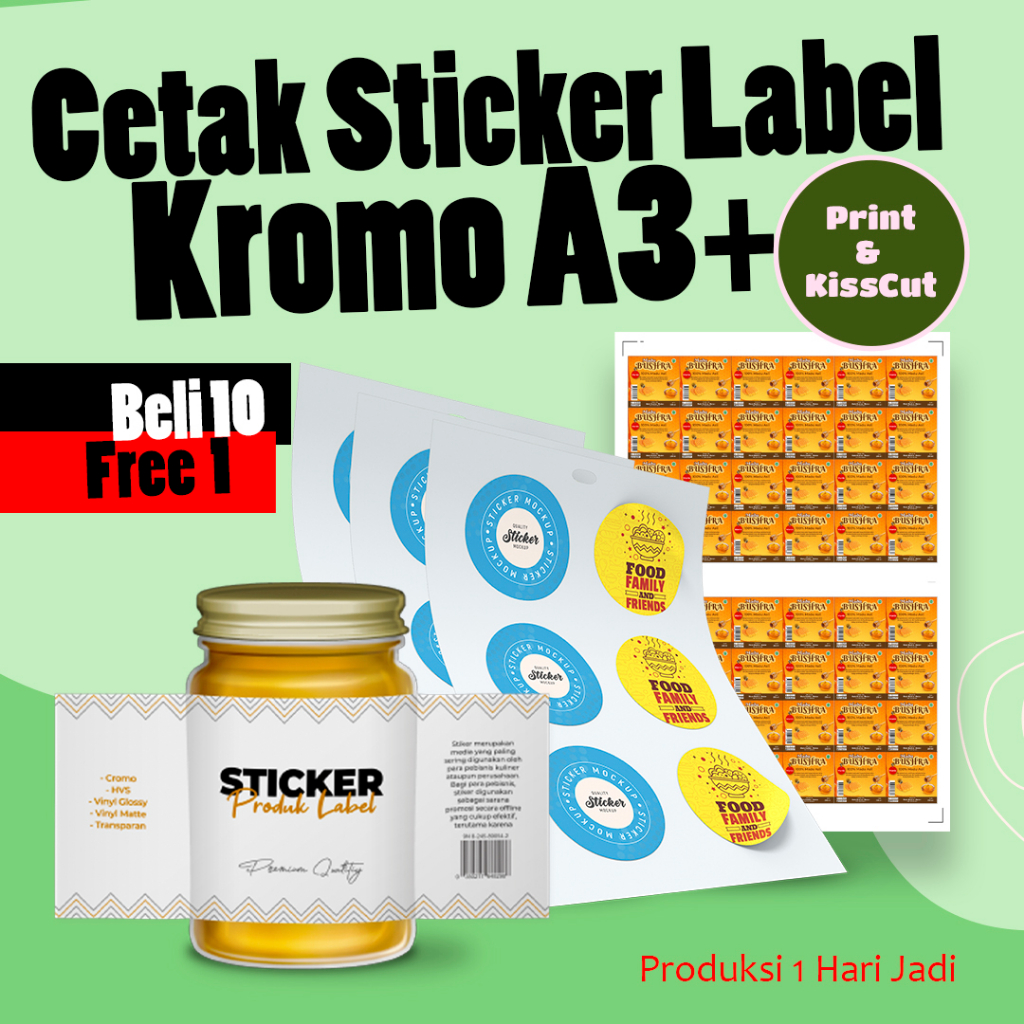 Jual CETAK STIKER KROMO A3 PRINT CUT Shopee Indonesia