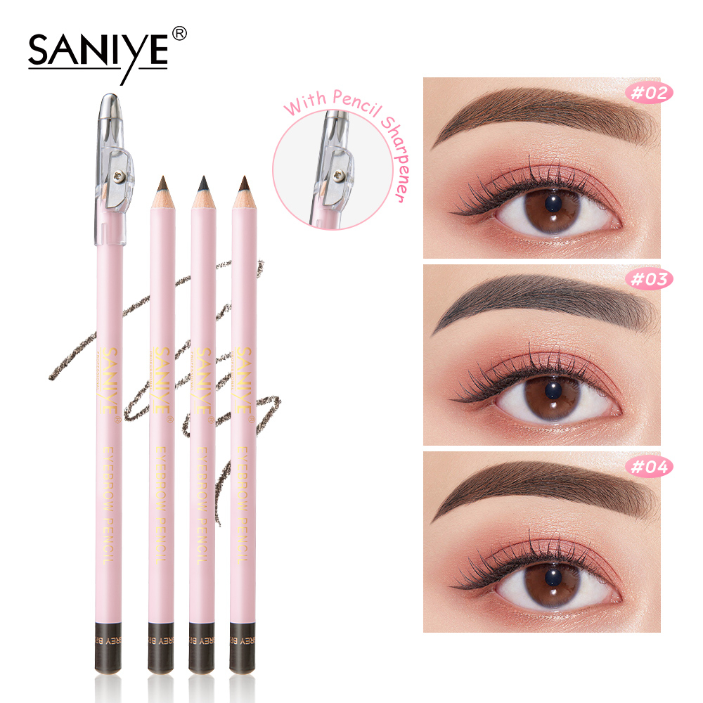 Jual SANIYE Eyebrow Pencil Waterproof Pensil Alis Serutan 3 Warna