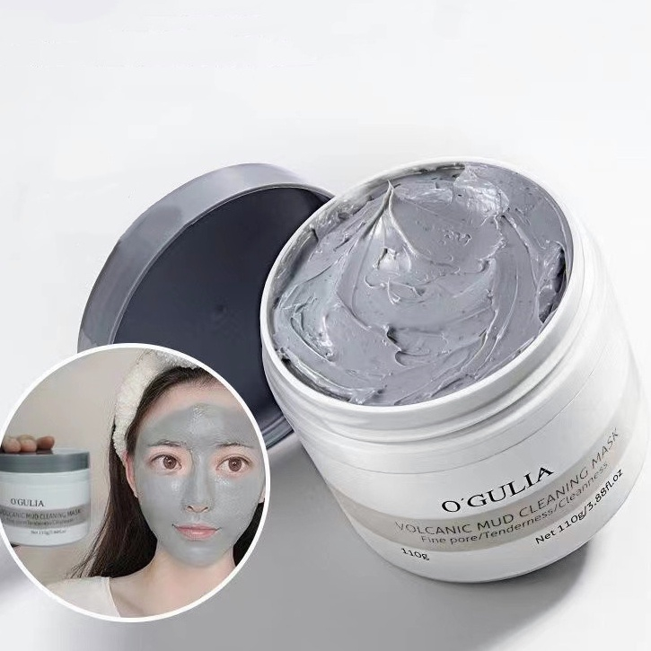 Jual O GULIA Masker Wajah Volcanic Mud Facial Whitening Clay Mask 110g