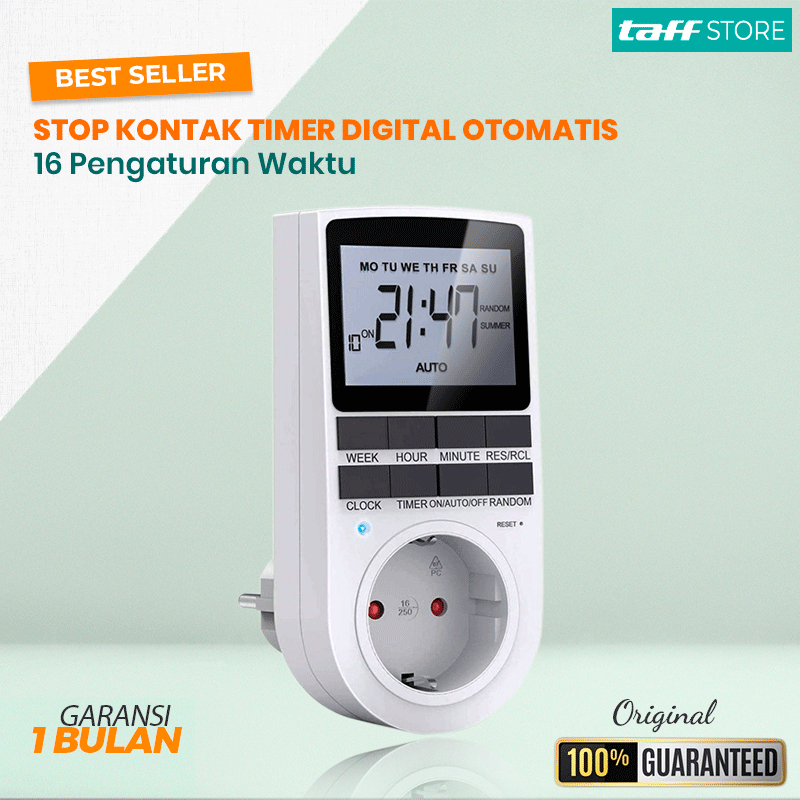 Jual Stop Kontak Timer Digital Otomatis Switch Programmable Timing