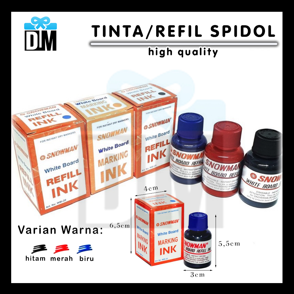 Jual Refill Spidol Tinta Isi Ulang Spidol Whiteboard Wbi M Shopee