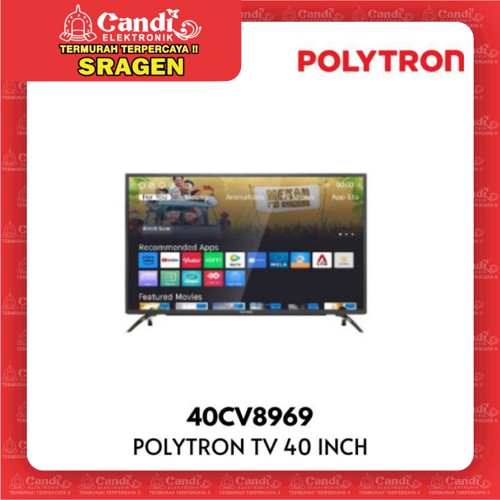 Jual POLYTRON Led Tv 40 Inch Smart TV Full HD PLD 40CV8969 Shopee