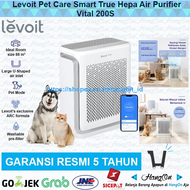 Jual Levoit Vital 200S Pet Care Smart True HEPA 13 Air Purifier USA