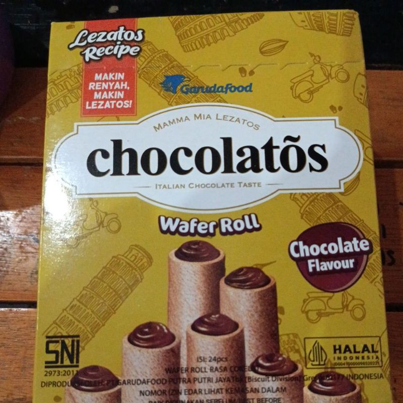 Jual Chocolatos Wafer Roll 1 Box Isi 24 Kecil Shopee Indonesia