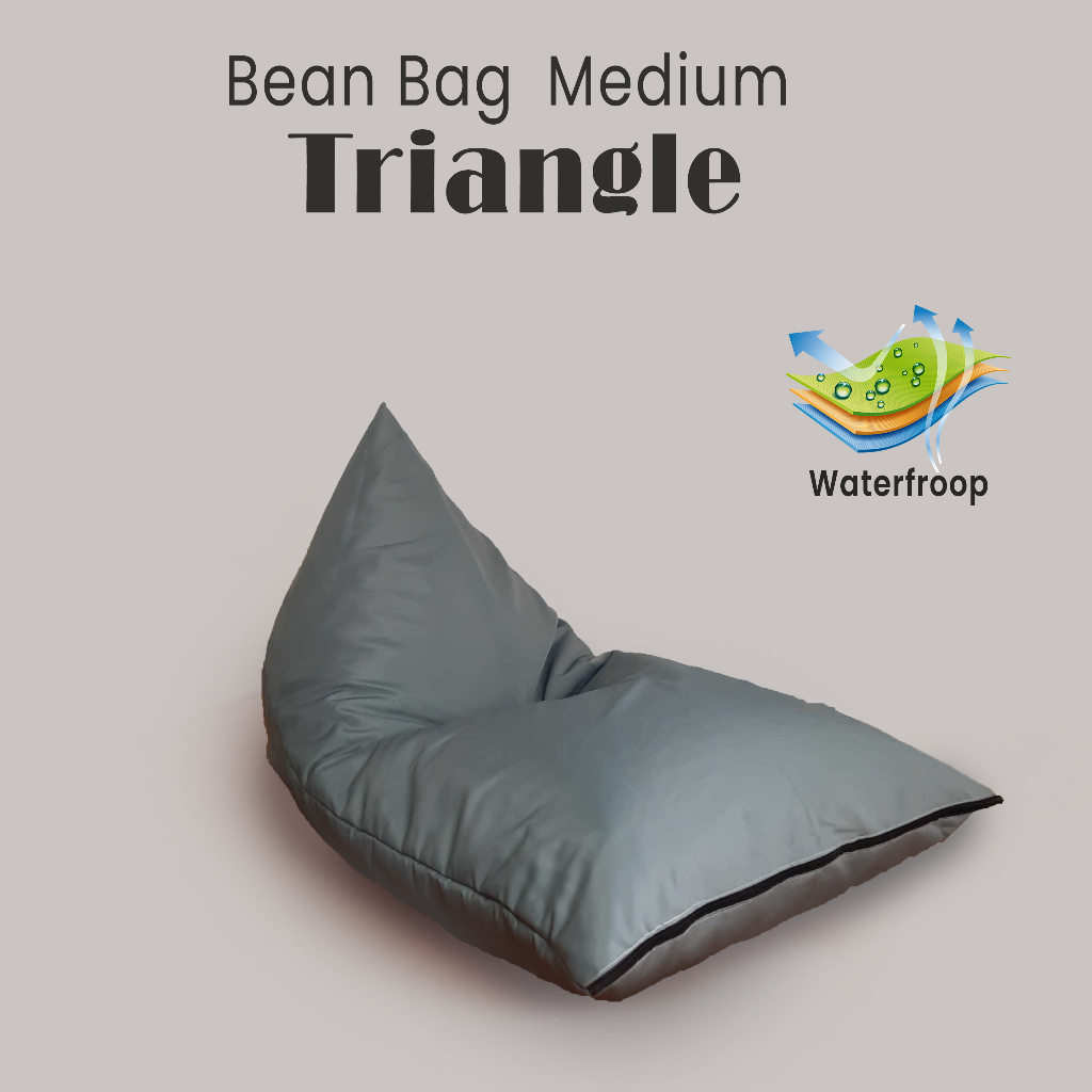 Jual Bean Bag Triangle Siap Pakai Termasuk Isi Waterproof Medium Ukuran