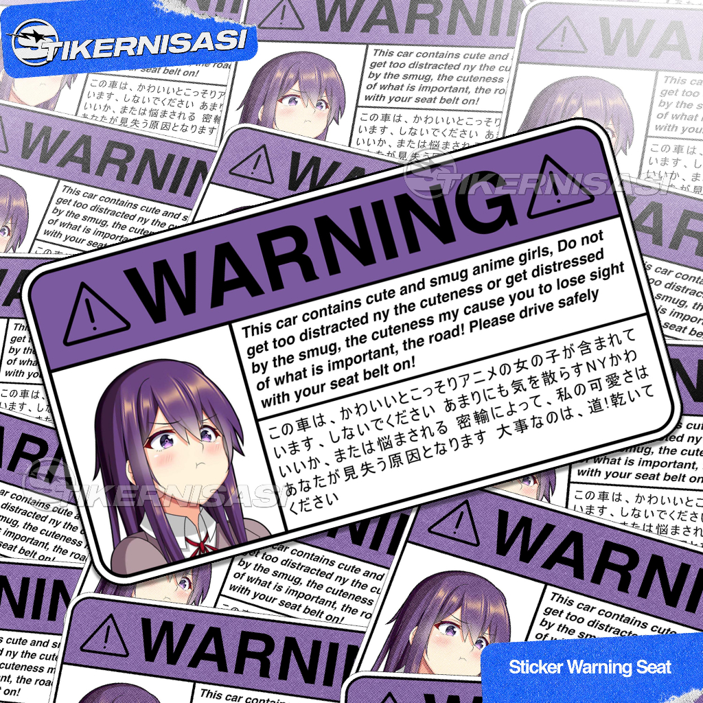 Jual Sticker Slap Jdm Warning Anime Yuri Ddlc Shopee Indonesia