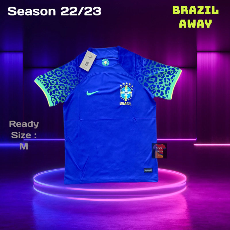 Jual Jersey Baju Bola Brazil Away World Cup Piala Dunia Qatar 2022