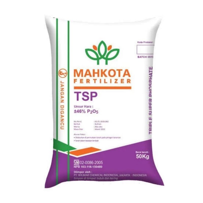 Jual Pupuk TSP MAHKOTA 50 KG Phospat 46 Pupuk Dasar Akar Triple