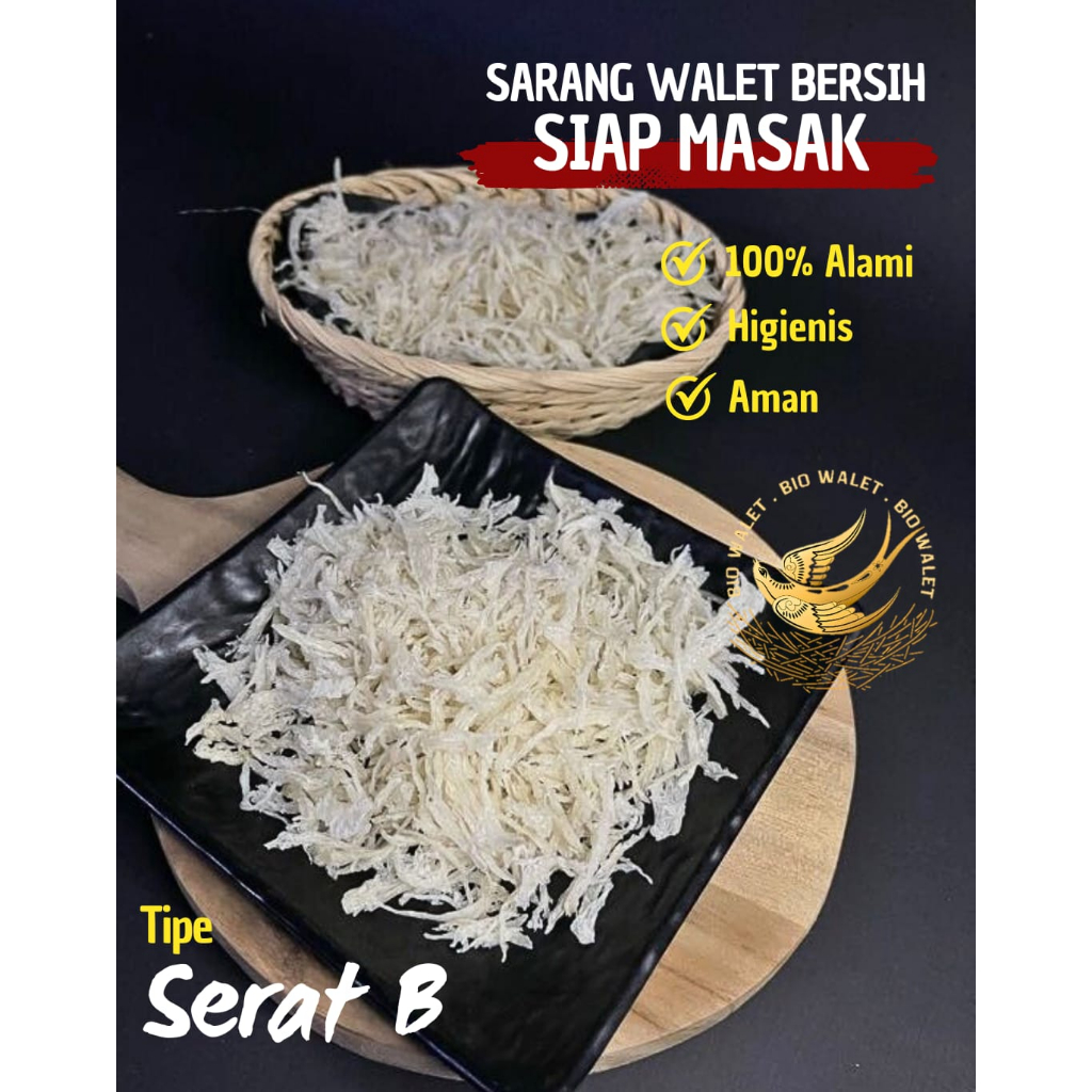 Jual Sarang Burung Walet Bersih Bird S Nest Siap Masak Type Serat