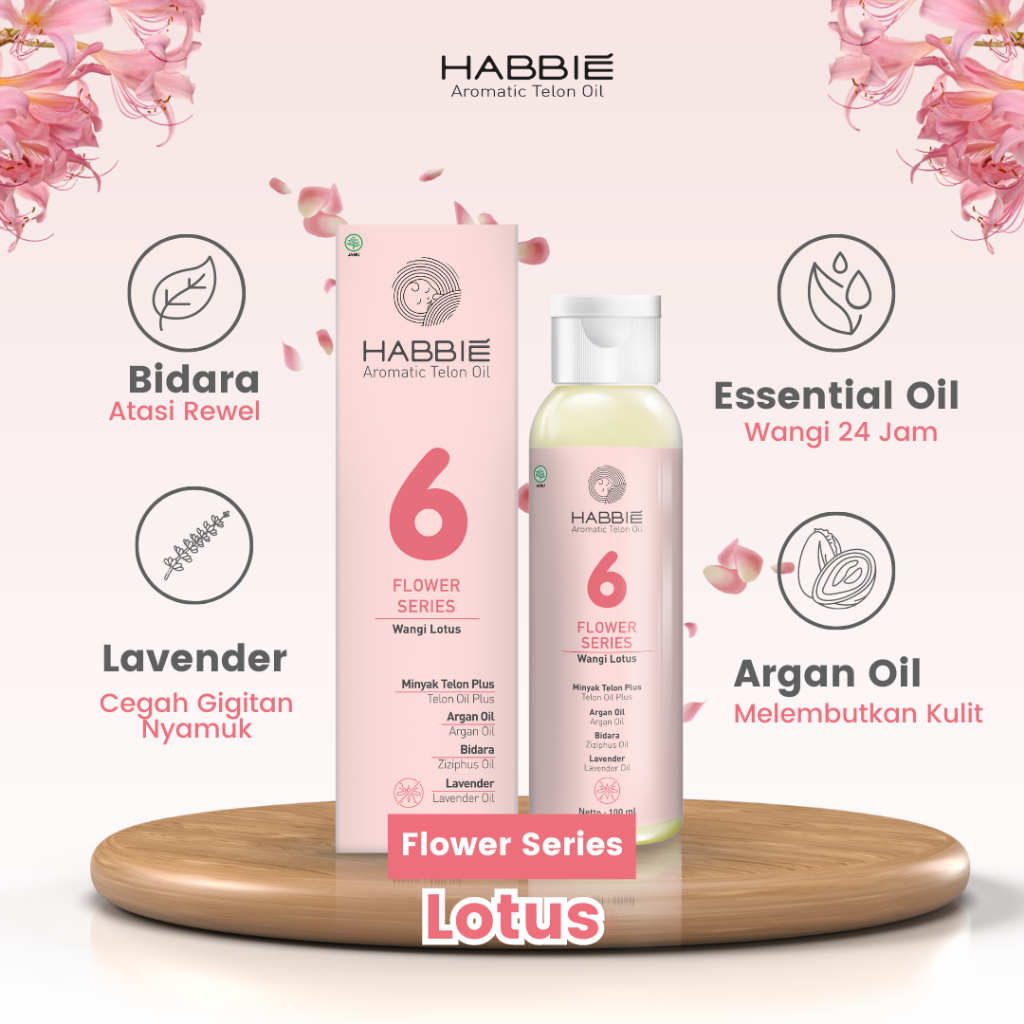 Jual Habbie Aromatic Telon Oil Plus No Lotus Flower Series