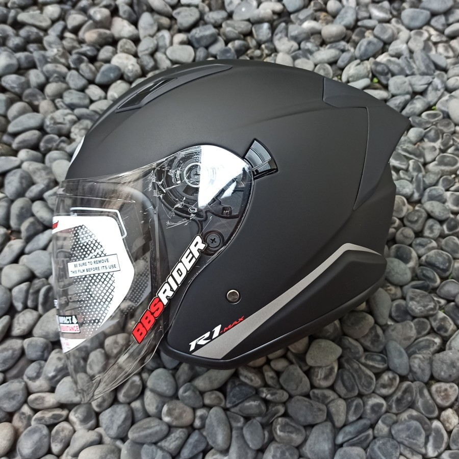 Jual Helm NHK R1 Max New Solid Black Doff Shopee Indonesia