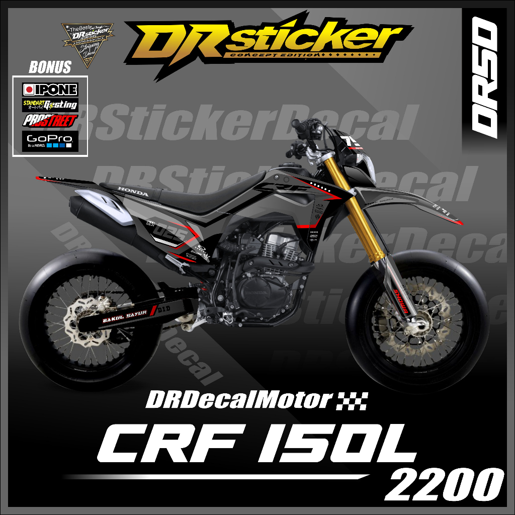 Jual Sticker Setiker Stiker Decal CRF 150 L Minimalis Fullbody Dekal