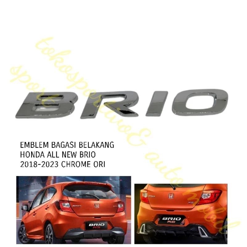 Jual EMBLEM STIKER LOGO TULISAN HONDA ALL NEW BRIO 2019 2023 CHROME