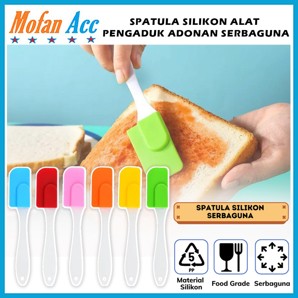 Jual Spatula Silicone Alat Aduk Adonan Kue Anti Lengket Food Grade