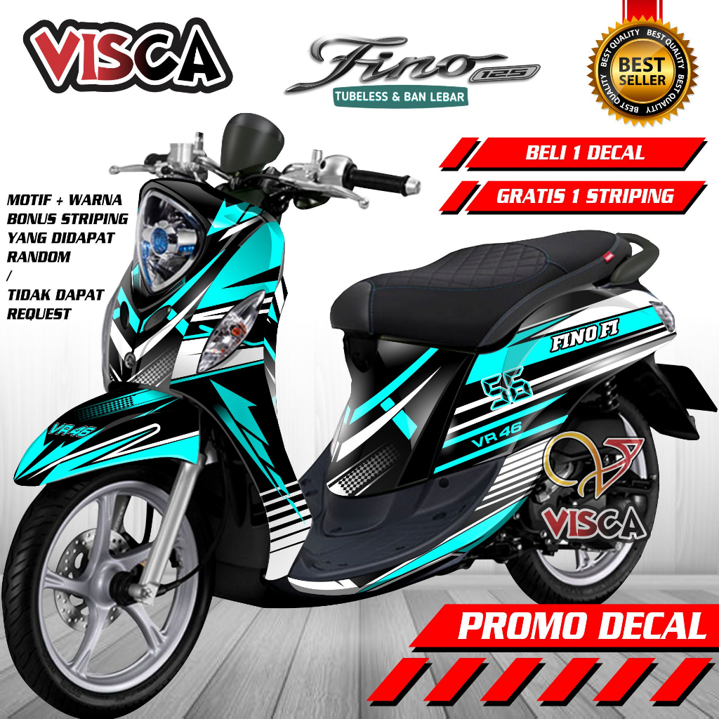 Jual Beli 1 Gratis 1Decal Fino 125 Full Body Stiker Motor Fino 125