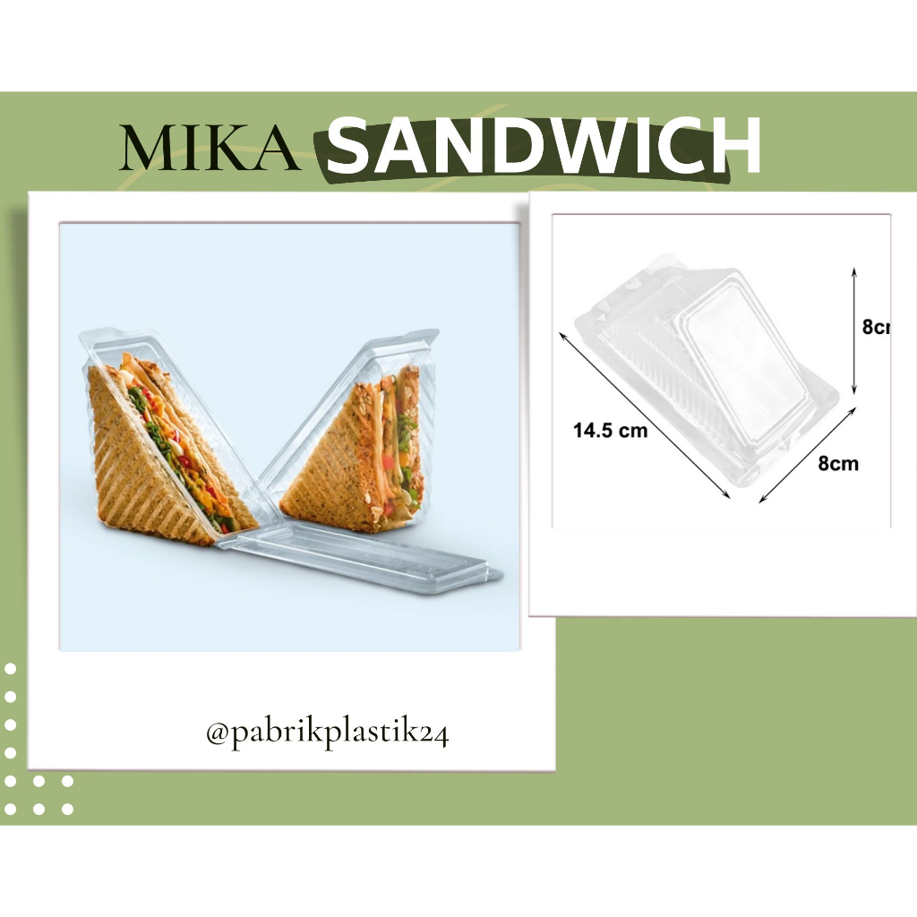 Jual MIKA SANDWICH SEGITIGA Tray Roti Tawar Shopee Indonesia