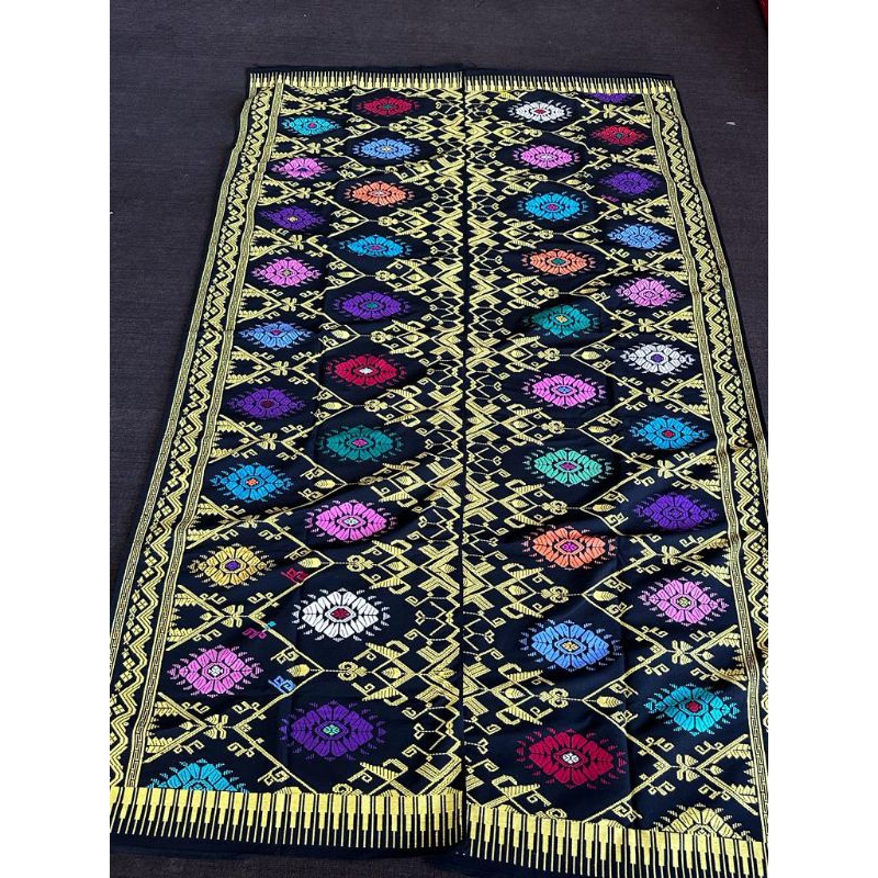 Jual Kain Tenun Songket Lombok Dasar Hitam B Shopee Indonesia