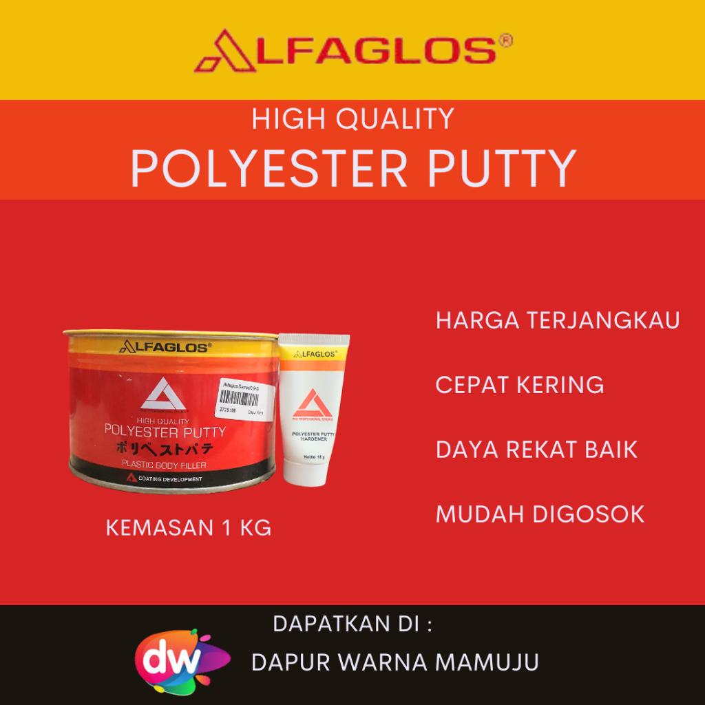 Jual Alfaglos Polyester Putty Dempul Alfaglos Shopee Indonesia