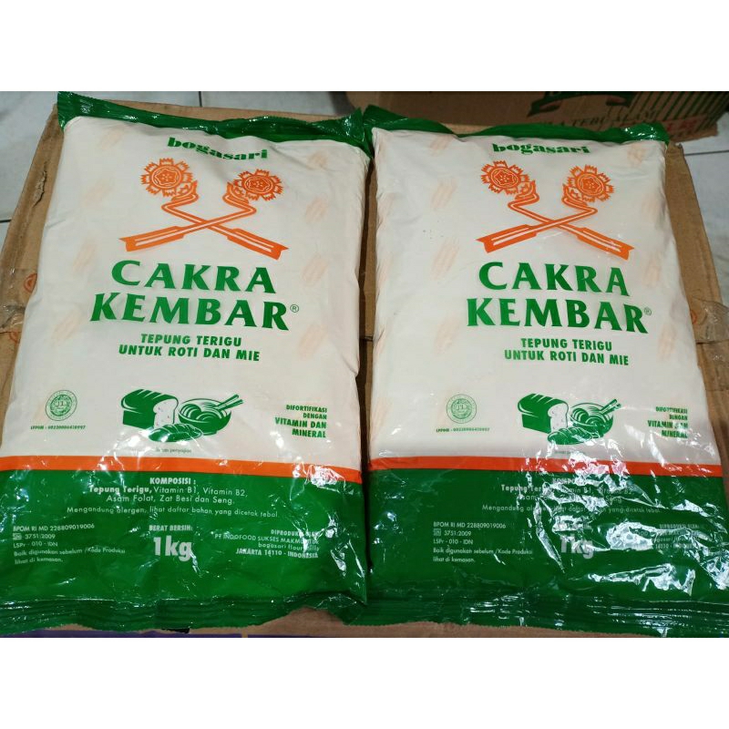 Jual NEWTepung Bogasari Cakra Kembar Hijau 1kg Shopee Indonesia