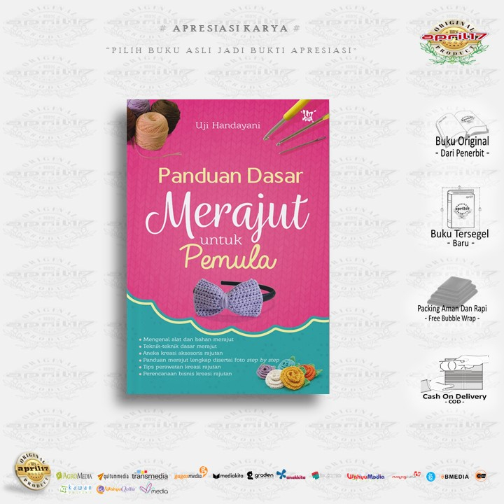 Jual BUKU PANDUAN DASAR MERAJUT UNTUK PEMULA Penulis Uji Handyani