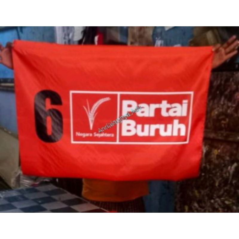 Jual BENDERA PARTAI BURUH Ukuran Standar 60 X90 Cm Shopee Indonesia