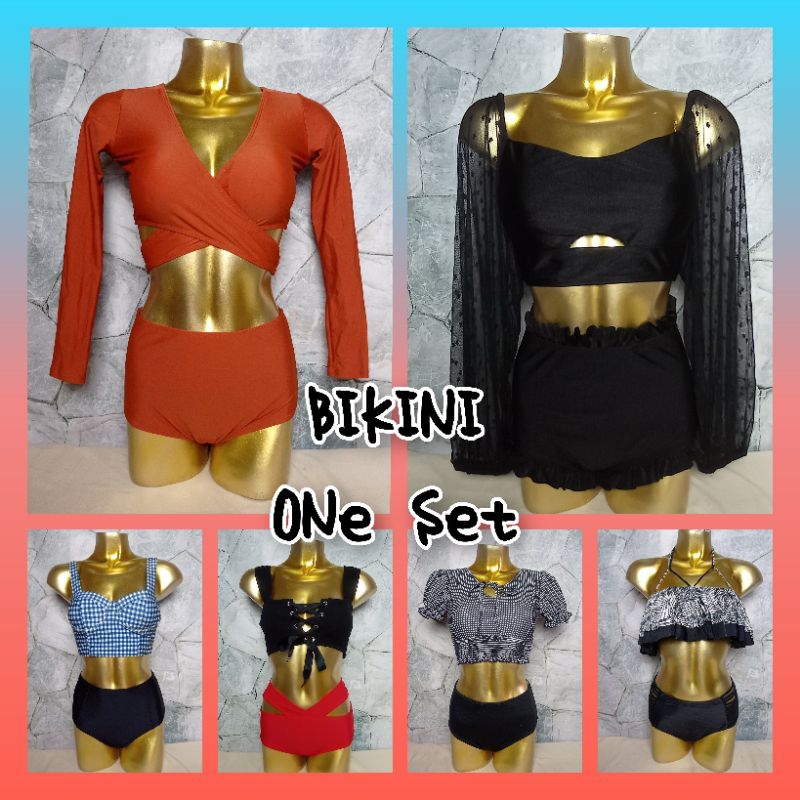 Jual Bikini Seperti Baru Baju Renang Swimwear Beachwear One Set