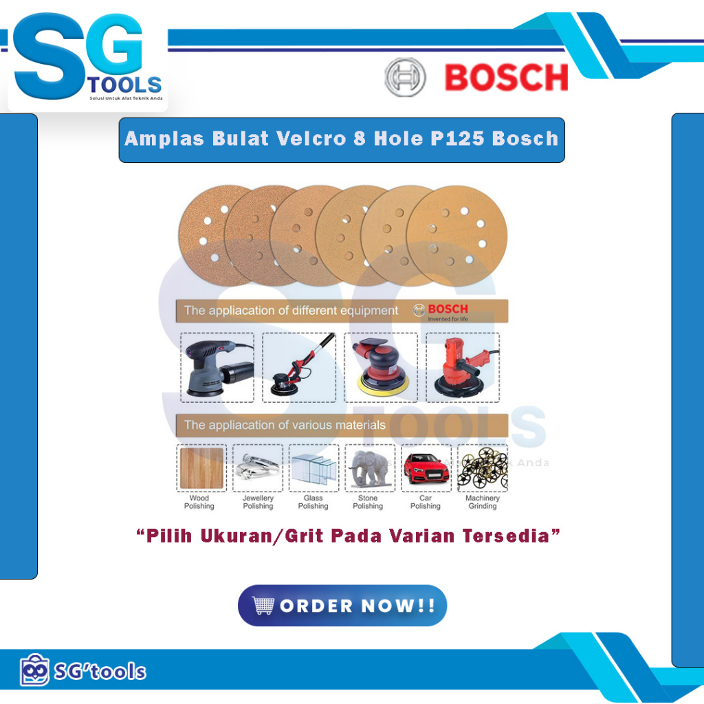 Jual Kertas Amplas Hole Velcro Bosch Pilih Grit Shopee Indonesia