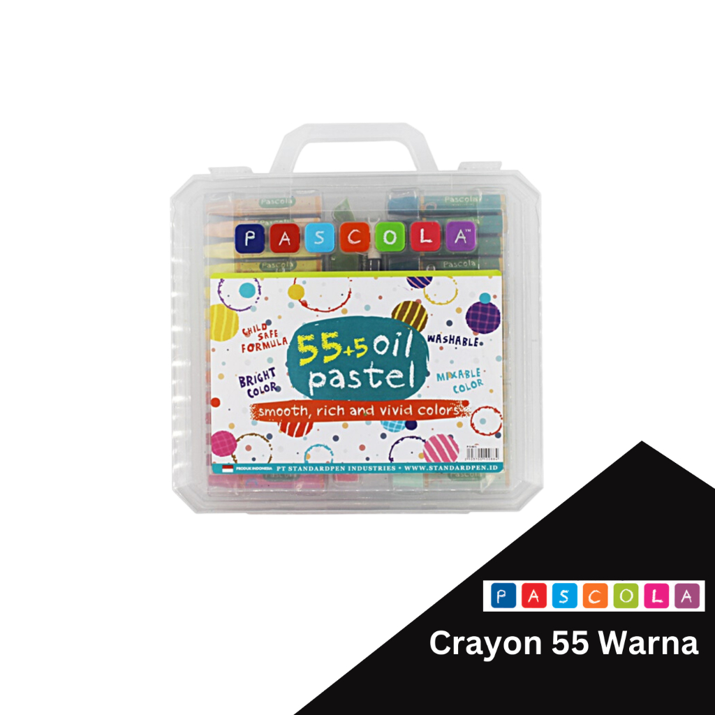 Jual Standard Pascola Oil Pastel 55 Warna Crayon Pewarna Coloring