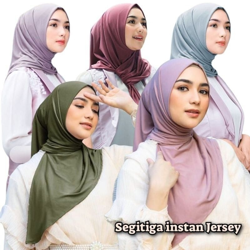 Jual Hijab Instan Segitiga Jersey Jilbab Segitga Jersey Kerudung