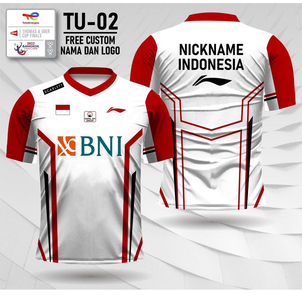 Jual Jersey Piala Thomas Uber Cup Timnas Jersey Badminton Timnas Thomas