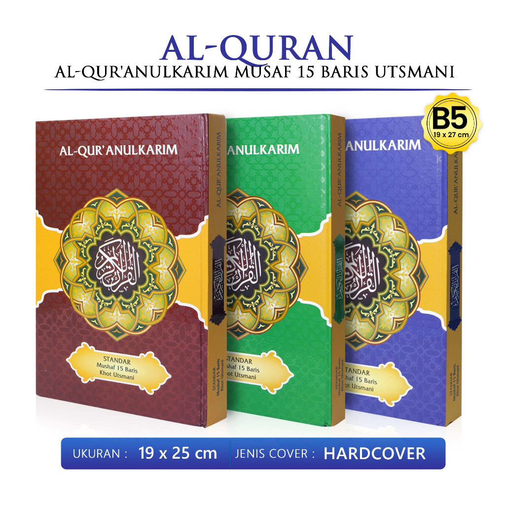 Jual Alquran Standar Khot Utsmani B5 Mushaf Kertas HVS Al Quranulkarim