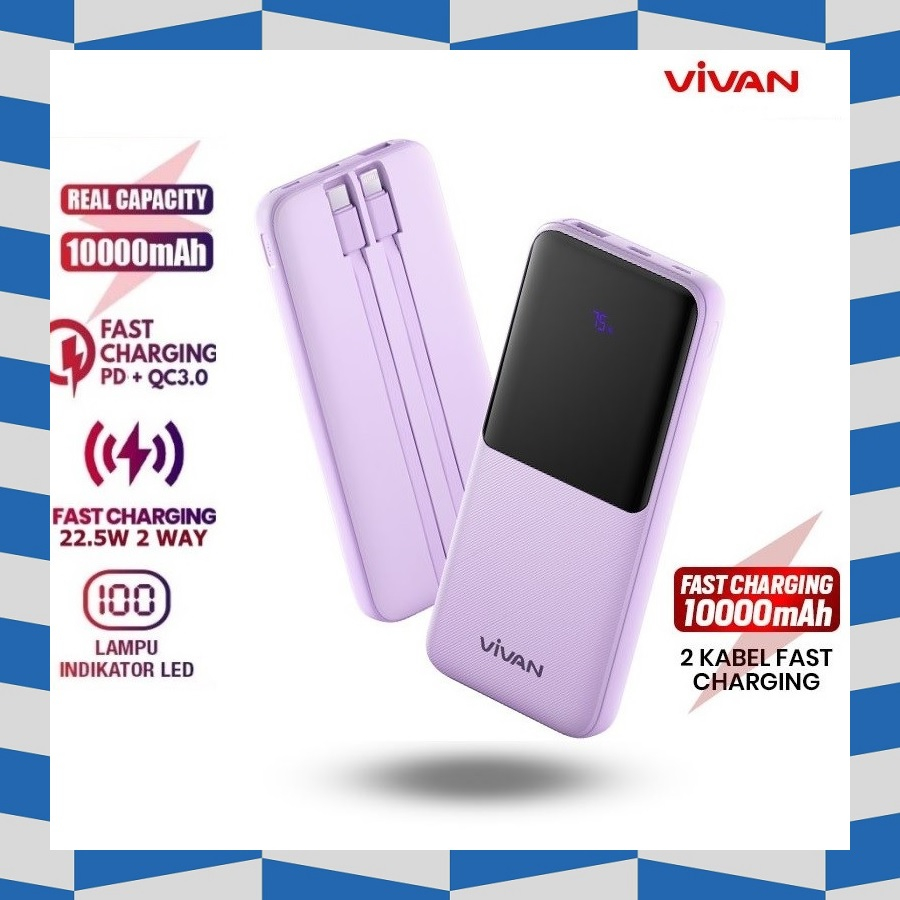 Jual VIVAN Powerbank 10000 MAh VPB E10 4 Output Fast Charging 22 5W PD