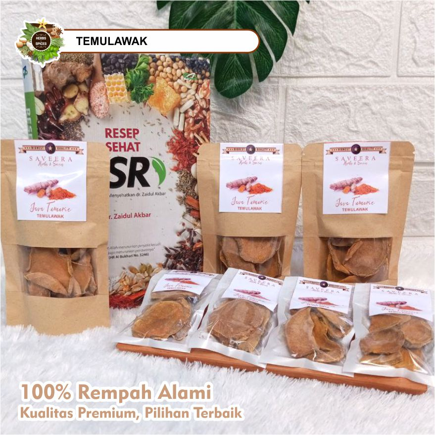 Jual TEMULAWAK KERING IRIS Non BUBUK TEMU ORGANIK POUCH Dan SACHET