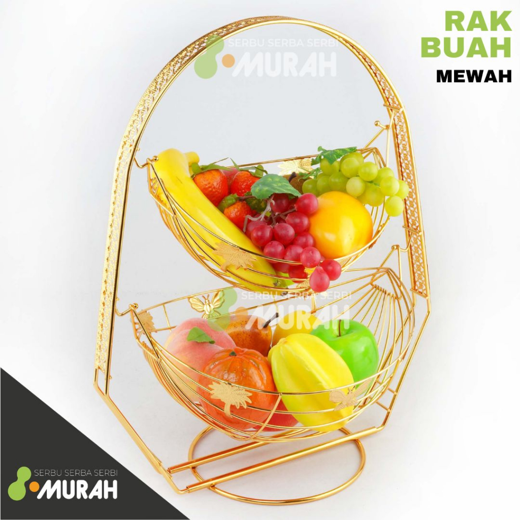 Jual Serbu Murah Bistro Rak Buah Tingkat Royal Diana Oval Rose