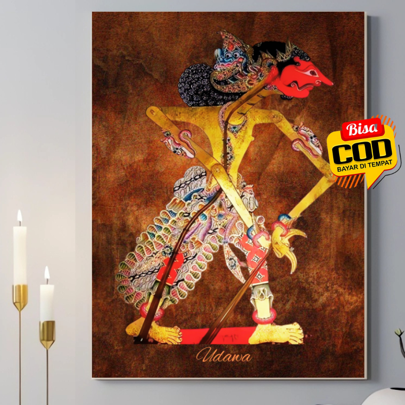 Jual Poster Wayang Kulit Udawan Untuk Hiasan Dinding Atau Wall Dekor